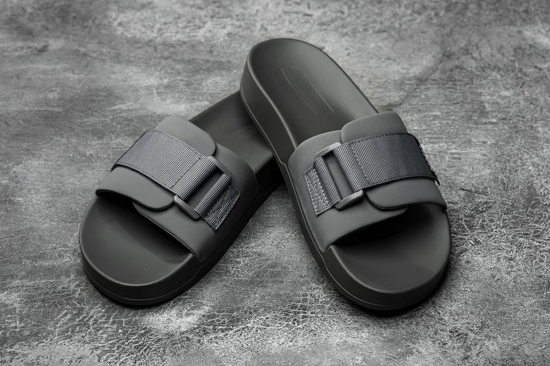 Black Nobull Adjustable Men's Slides | CA R1190V